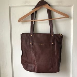 Tommy Bahama Brown Leather Shoulder Bag